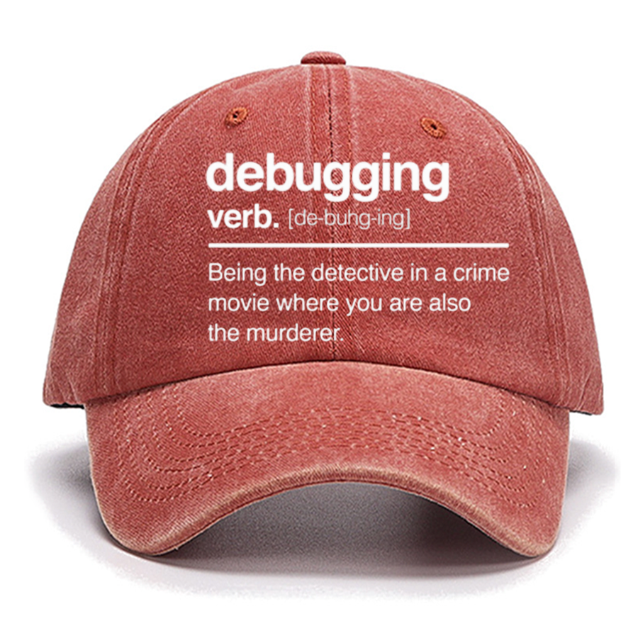 Debugging Verb - NERD Hat - IT Hat - Computer Coder Hat