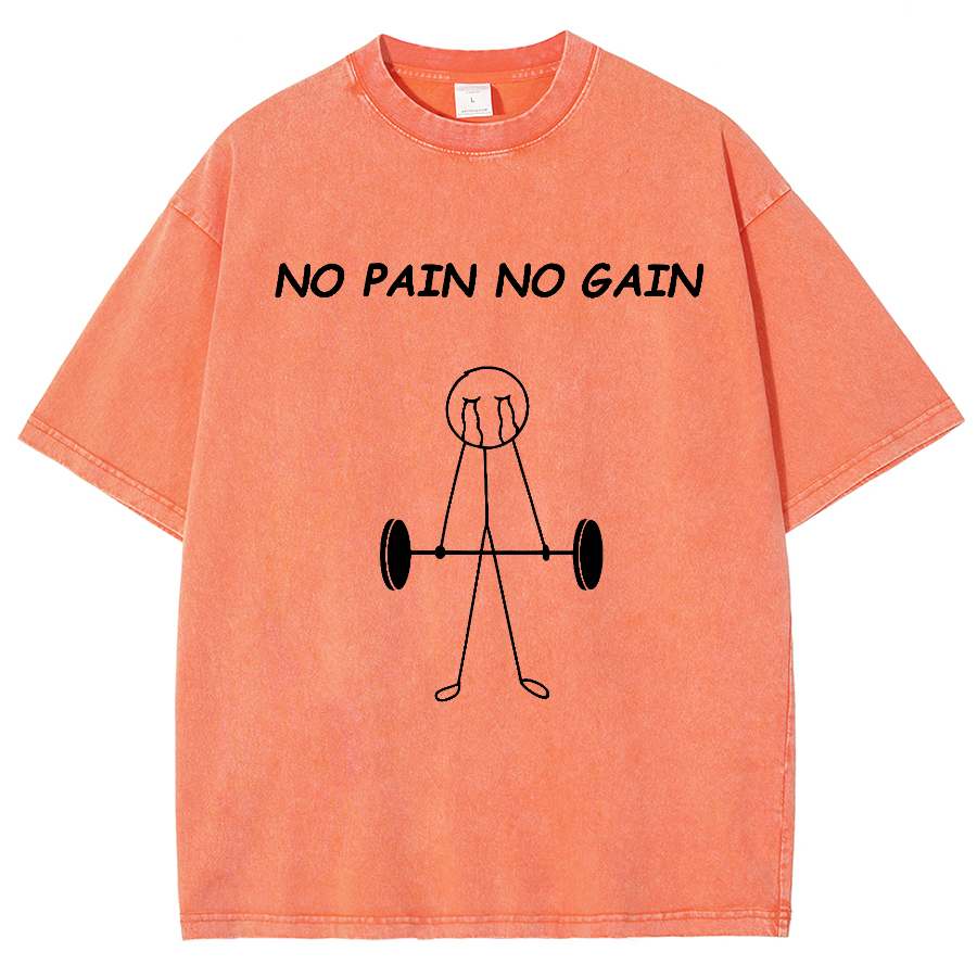 No Pain No Gain Vintage Distressed T-shirt
