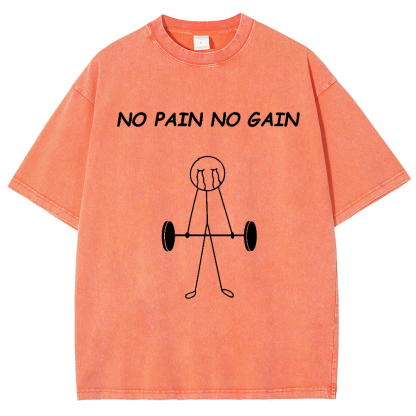 No Pain No Gain Vintage Distressed T-shirt