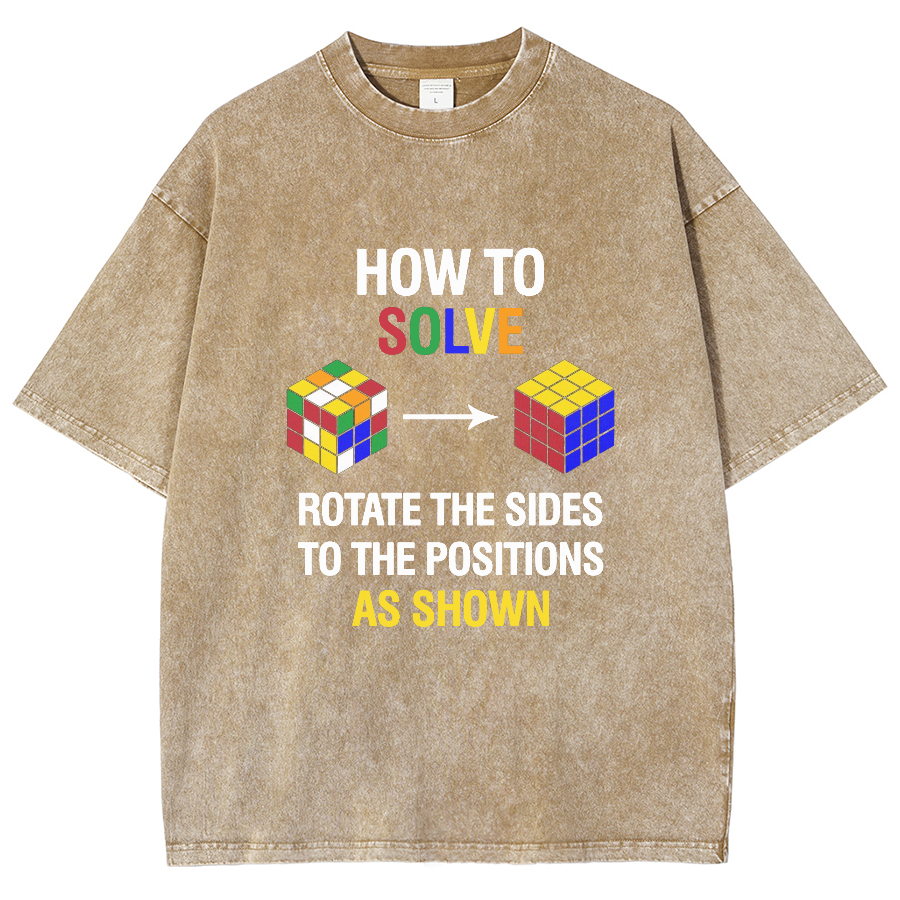 How To Solve Competitive Puzzle Funny Speed Cubing Vintage Distressed T-shirt