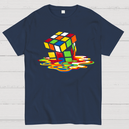 Retro Rubik's Cube Design Geek T-Shirt
