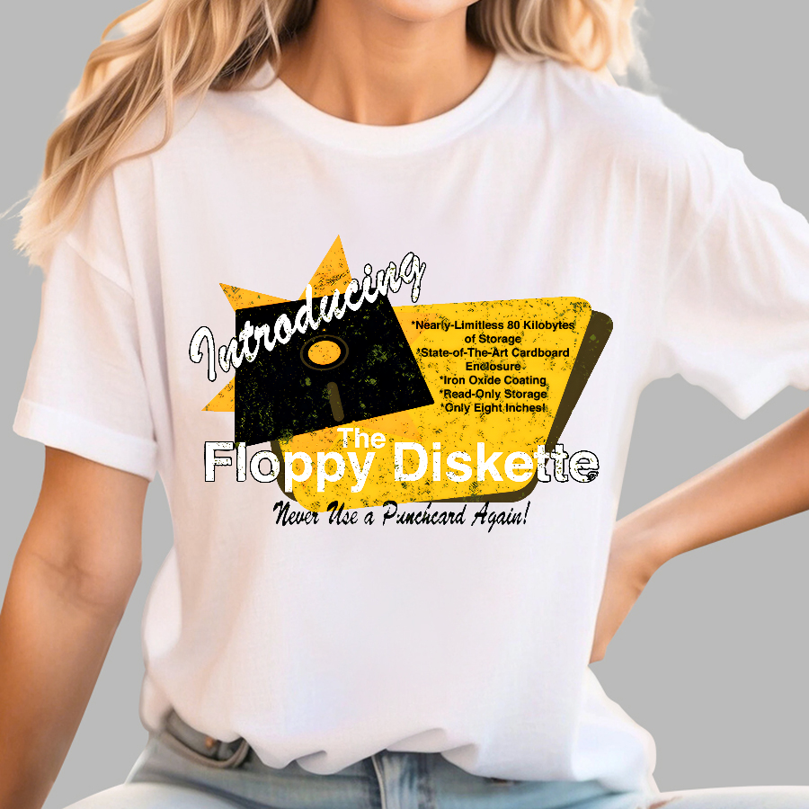 1971-Floppy Diskette Geek T-Shirt
