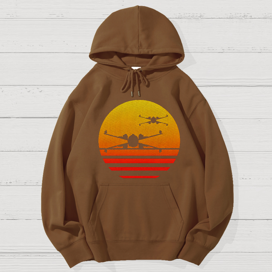 Sunset X-Wing Starfighter Geek Cotton Hoodie