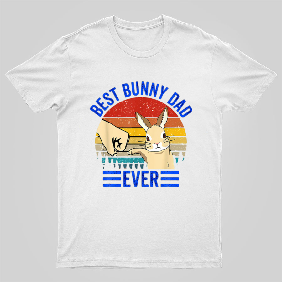 Best Bunny Dad Ever Geeky T-Shirt