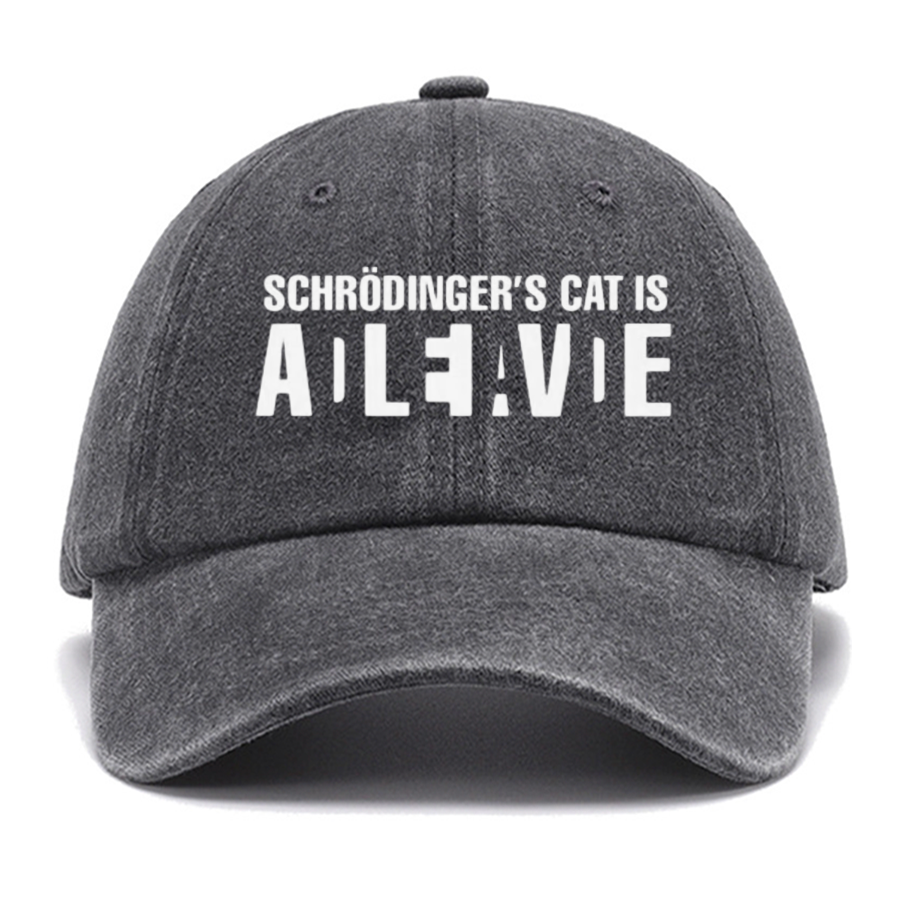 Schrödinger's Cat Adleiavde Geek Science Cotton Hat