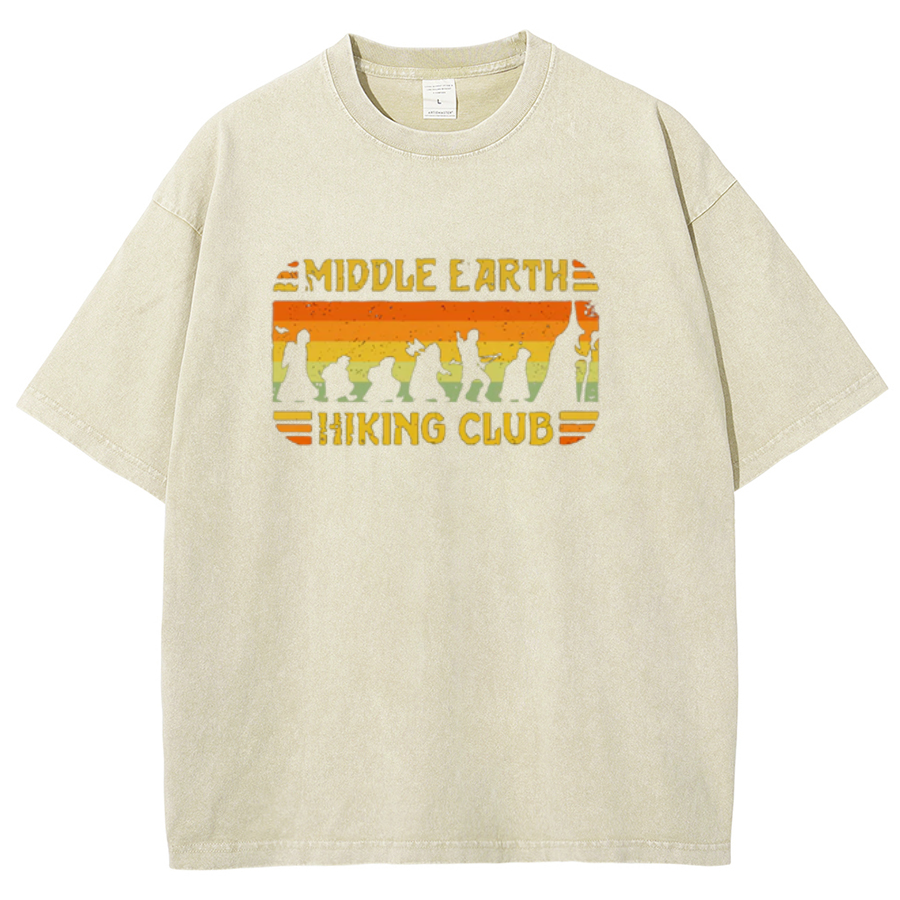 Middle Earth Hiking Club Vintage Distressed T-shirt