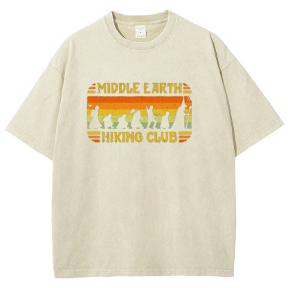 Middle Earth Hiking Club Vintage Distressed T-shirt