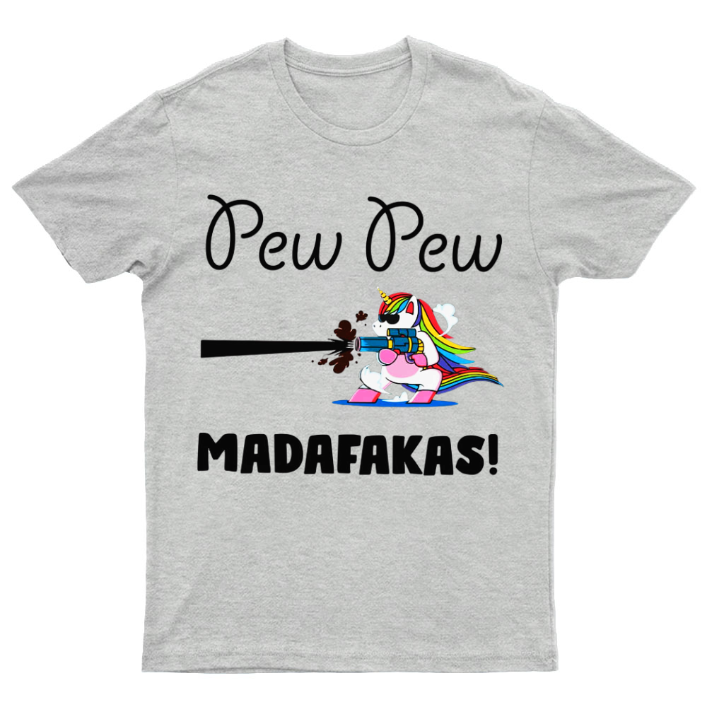 Pew Pew Madafakas Funny Unicorn Nerdy T-Shirt