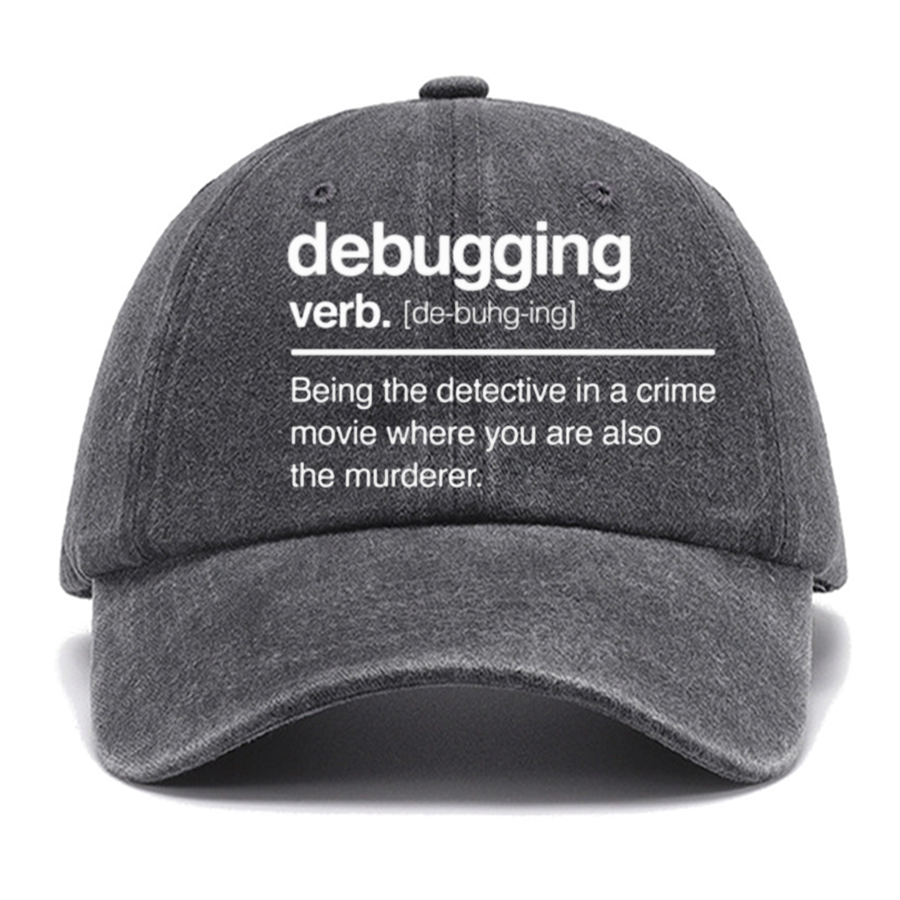 Debugging Verb - NERD Hat - IT Hat - Computer Coder Hat