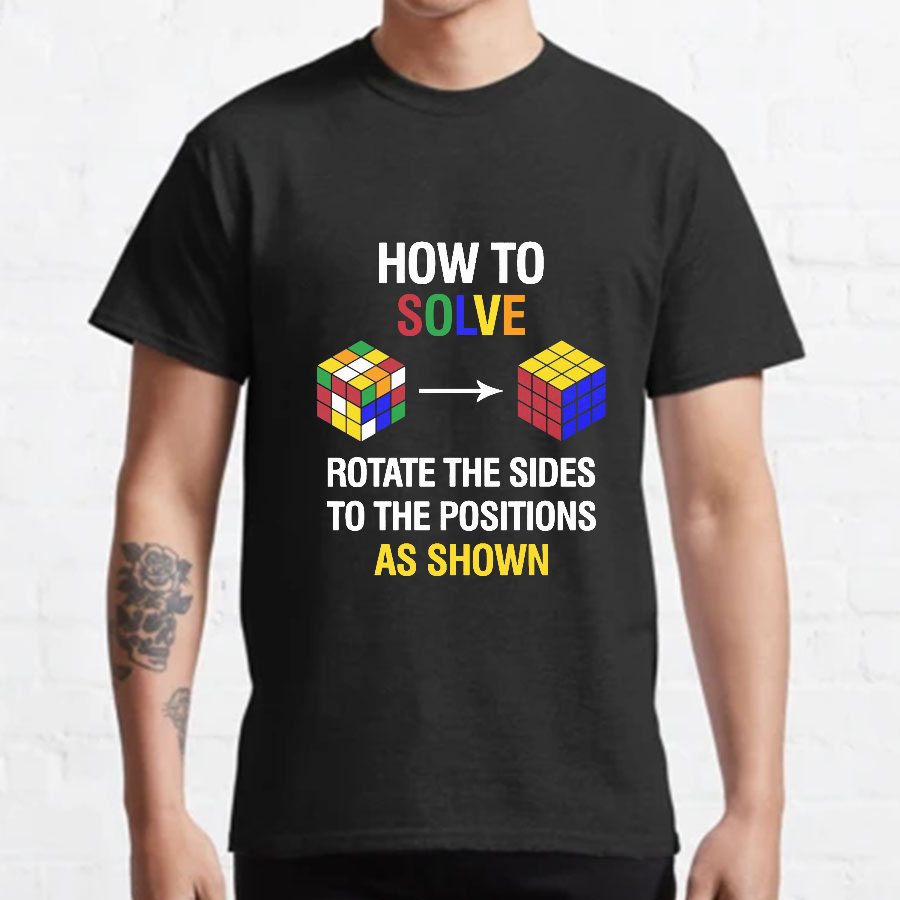 How To Solve Competitive Puzzle Funny Speed Cubing Geeky T-Shirt