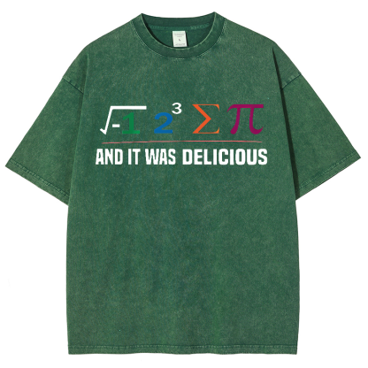 I Ate Some Pie And It Was Delicious I Ate Some Pi Math Vintage Distressed T-shirt