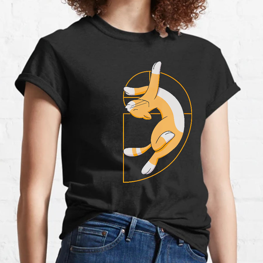 Fibonacci Spiral Cat Geeky T-Shirt