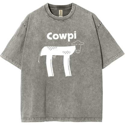 Cowpi Funny Geek Vintage Distressed T-shirt