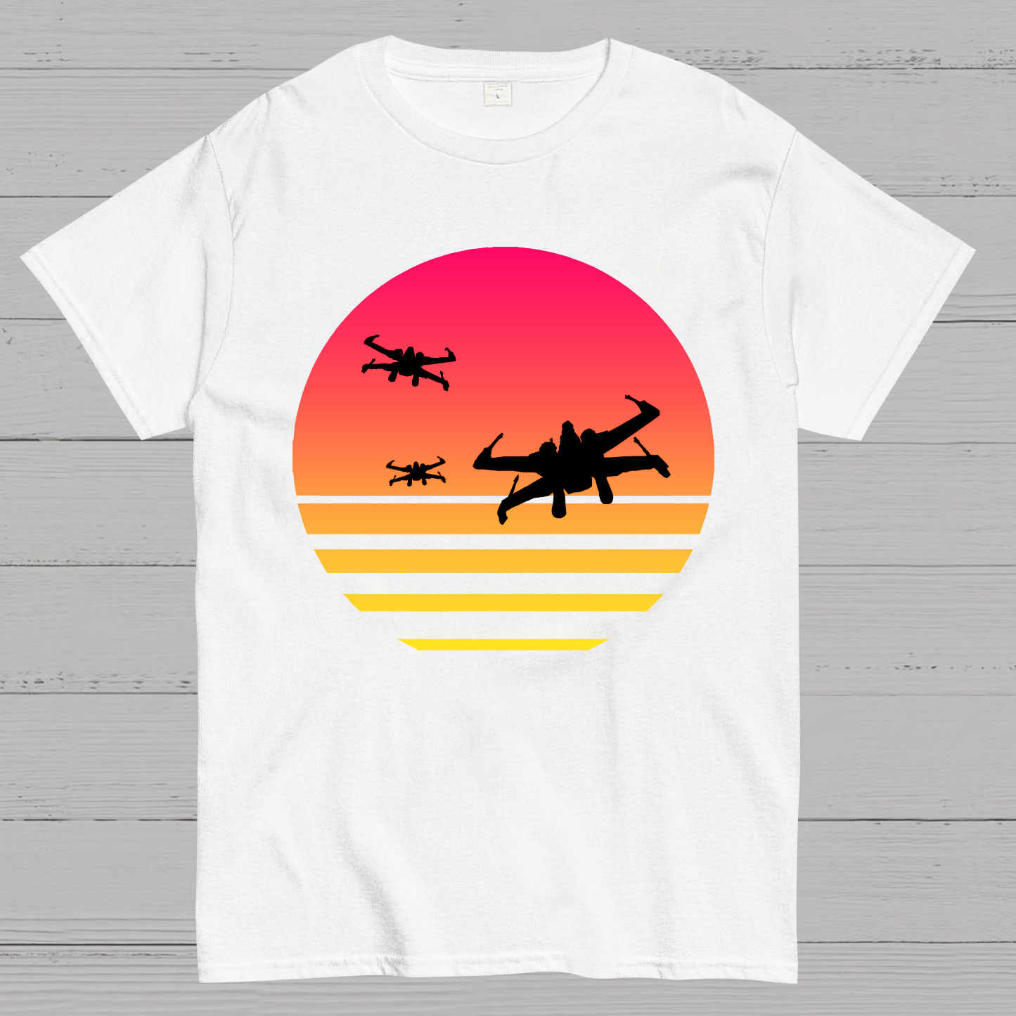 X-wing Fighter And Sunset Geek T-Shirt