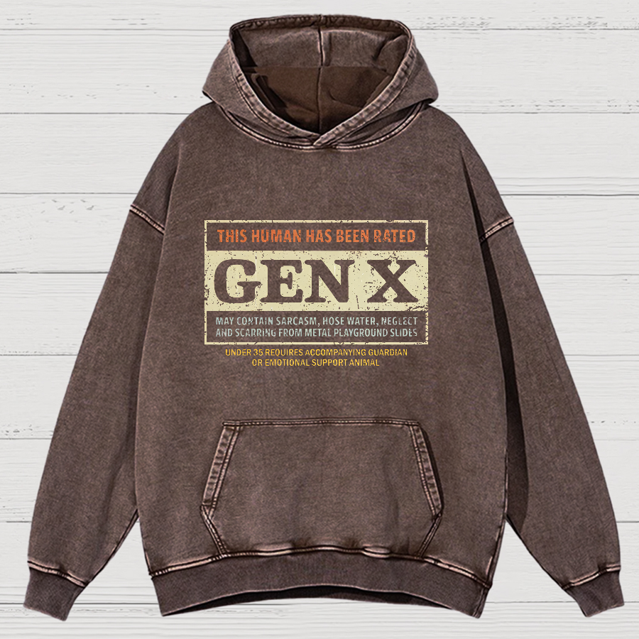GenX Vintage Distressed Hoodie