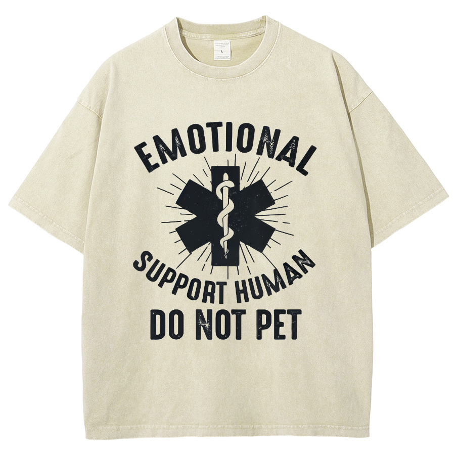 Emotional Support Human Vintage Distressed T-shirt