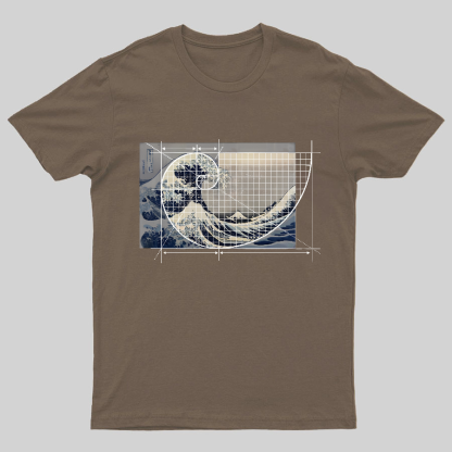 Hokusai Meets Fibonacci Geeky T-Shirt