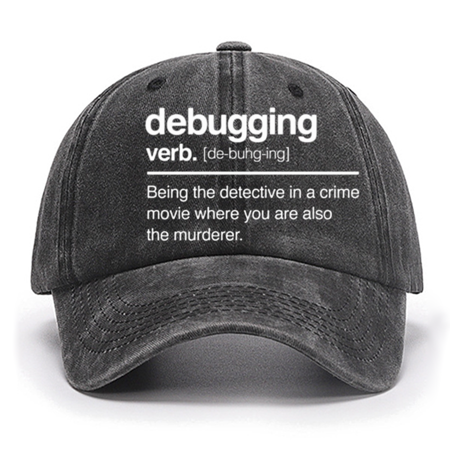 Debugging Verb - NERD Hat - IT Hat - Computer Coder Hat