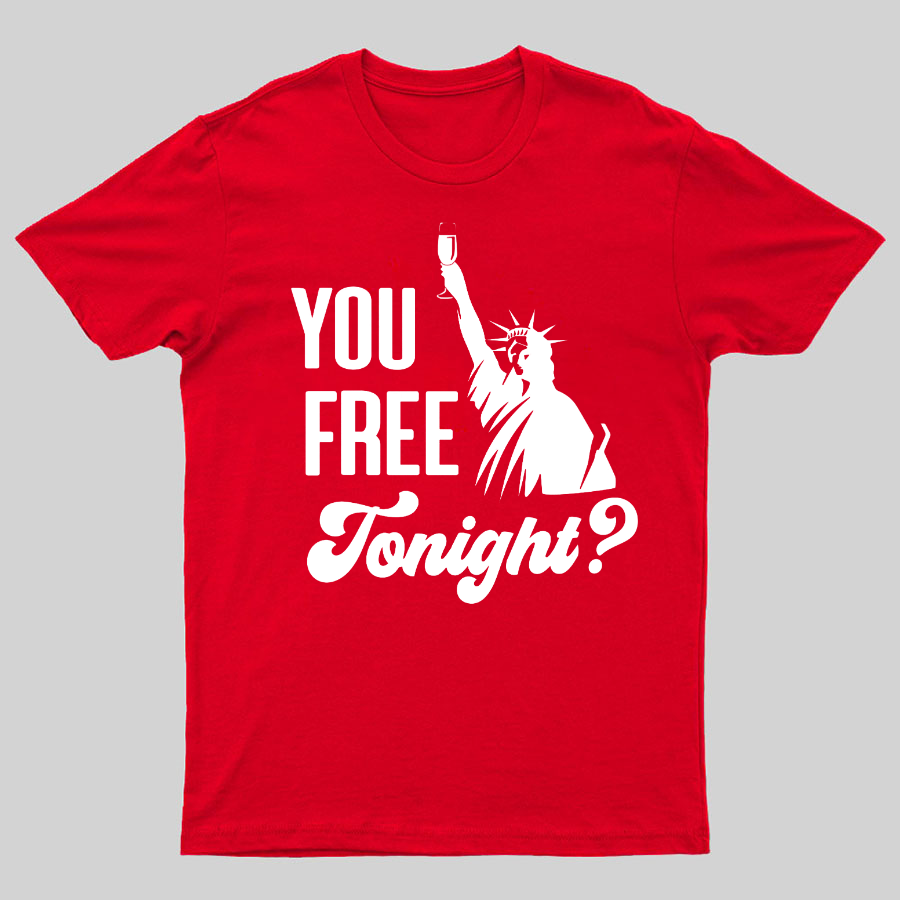 YOU FREE TONIGHT? 4th of July Geeky T-Shirt