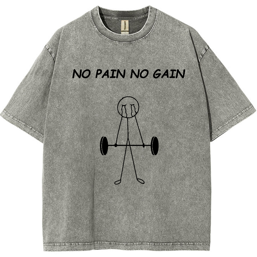 No Pain No Gain Vintage Distressed T-shirt