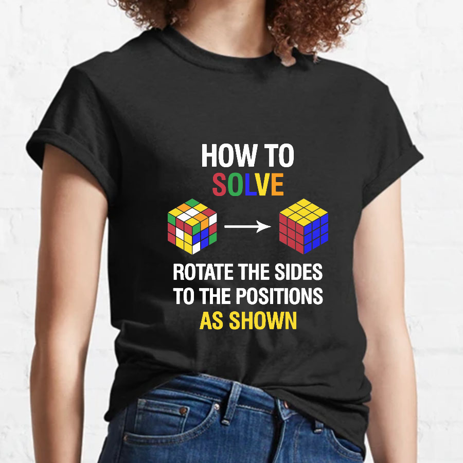How To Solve Competitive Puzzle Funny Speed Cubing Geeky T-Shirt