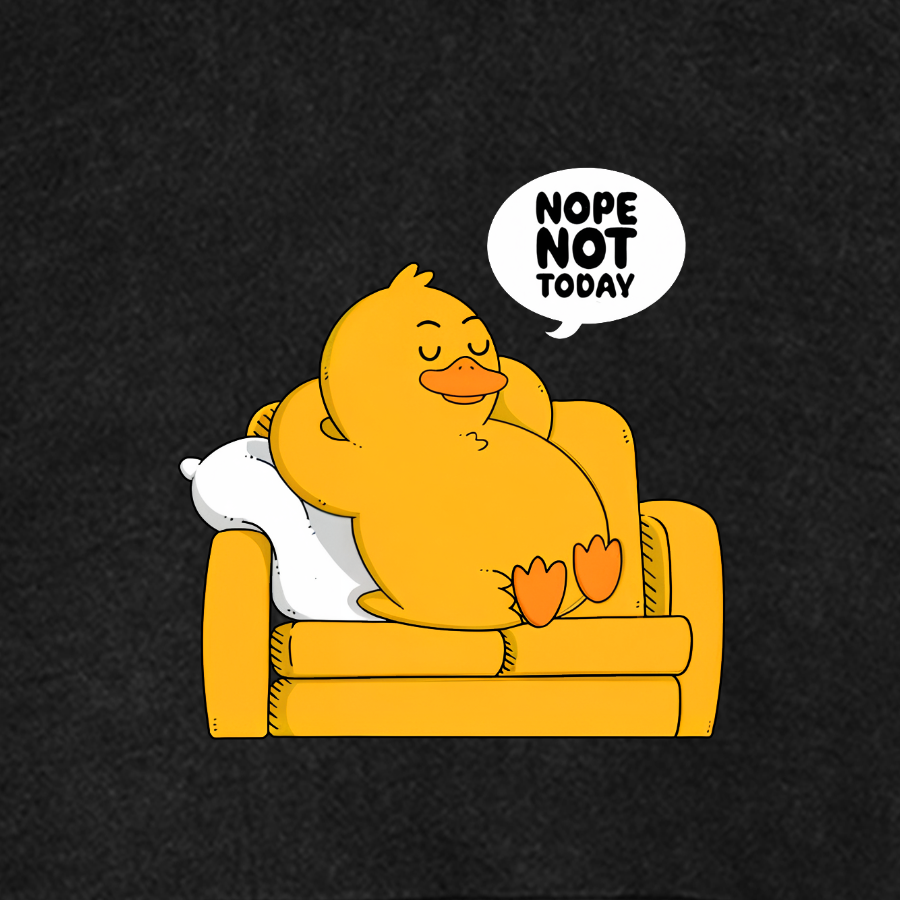 Nope Not Today Duck Vintage Distressed Hoodie