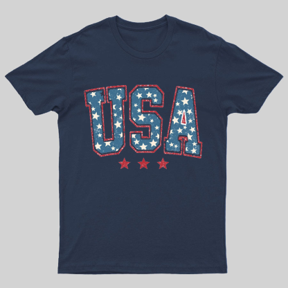 USA  Stars and Stripes Geeky T-Shirt