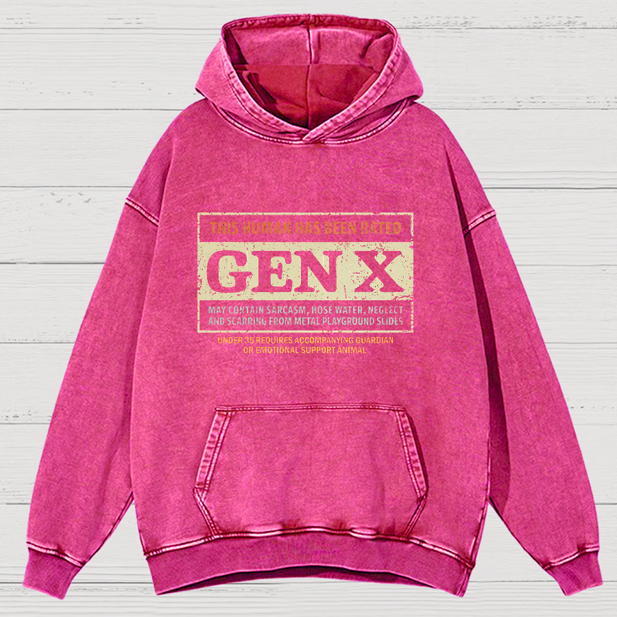 GenX Vintage Distressed Hoodie