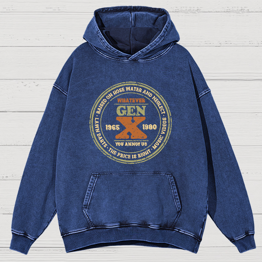 GenX Vintage Distressed Hoodie