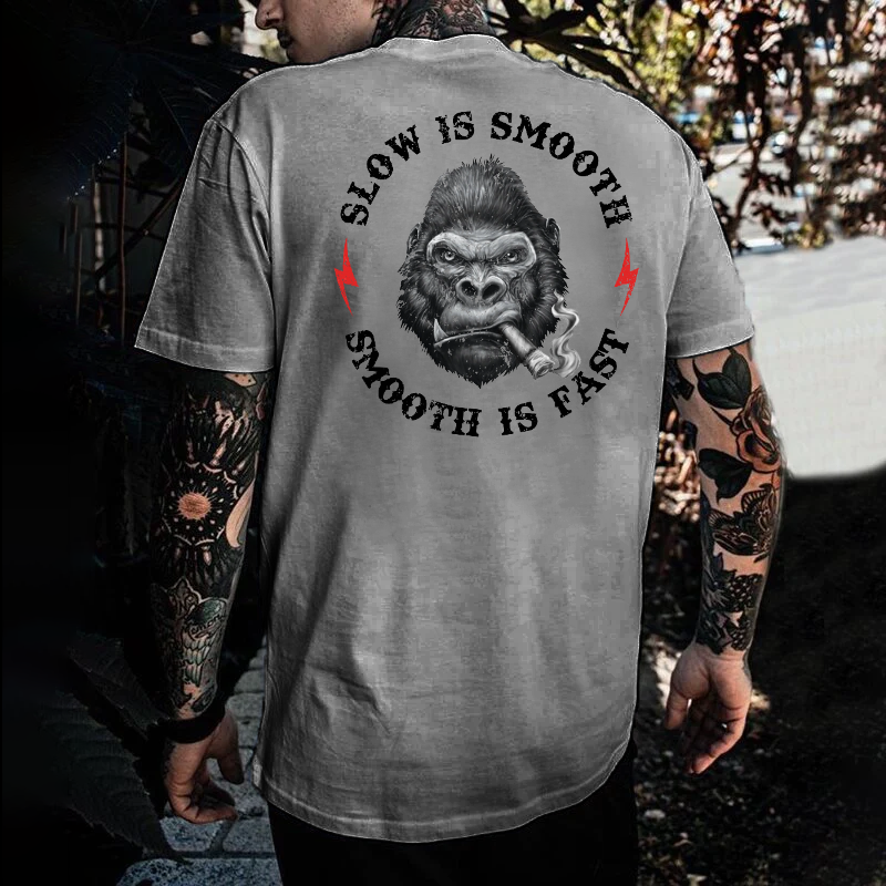 Slow is Smooth, Smooth is Fast Print T-shirt