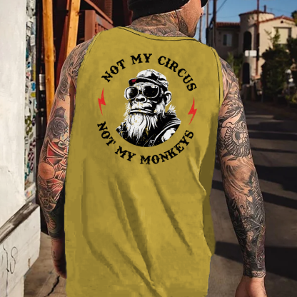 Not My Circus Not My Monkeys Print Tank Top