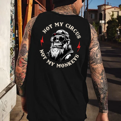 Not My Circus Not My Monkeys Print Tank Top