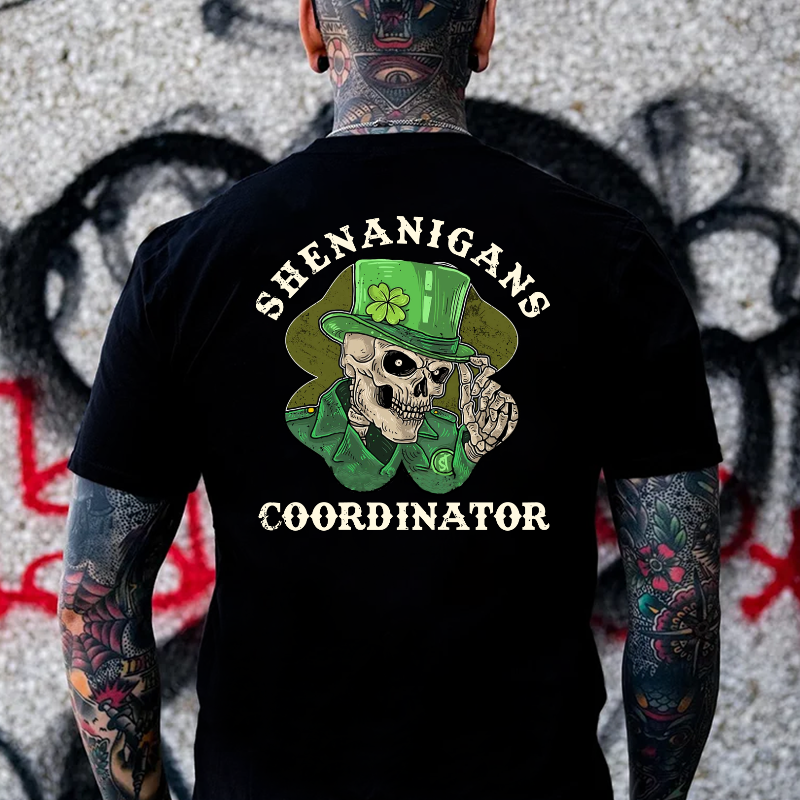 Shenanigans Coordinator St Patrick's Day Print T-shirt