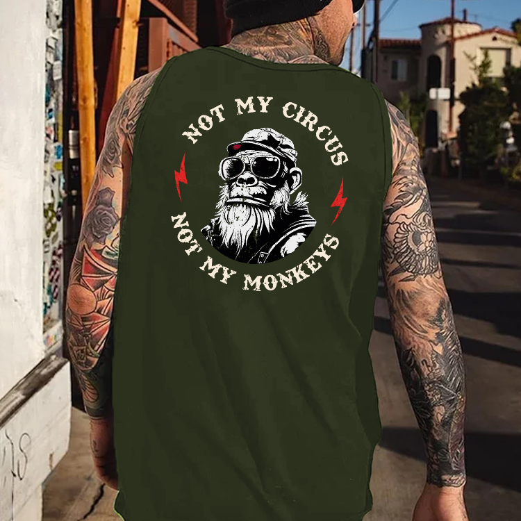 Not My Circus Not My Monkeys Print Tank Top