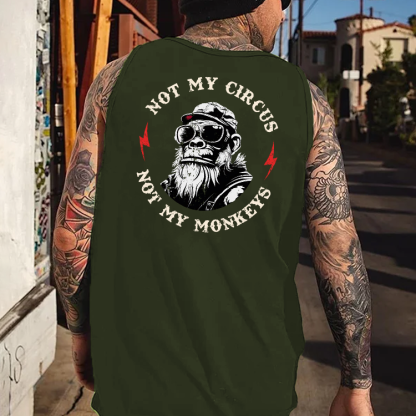 Not My Circus Not My Monkeys Print Tank Top