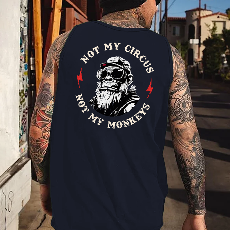 Not My Circus Not My Monkeys Print Tank Top