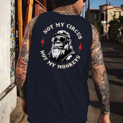Not My Circus Not My Monkeys Print Tank Top