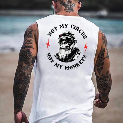 Not My Circus Not My Monkeys Print Tank Top