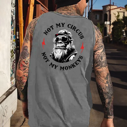 Not My Circus Not My Monkeys Print Tank Top