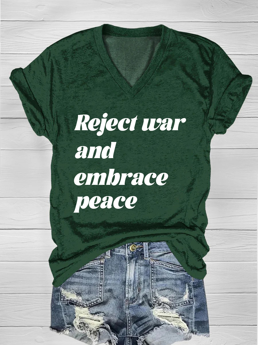 Reject war and embrace peace