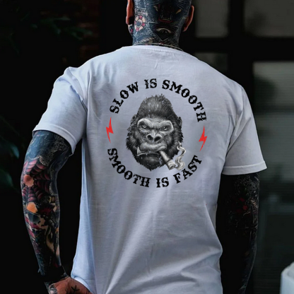 Slow is Smooth, Smooth is Fast Print T-shirt