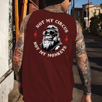 Not My Circus Not My Monkeys Print Tank Top