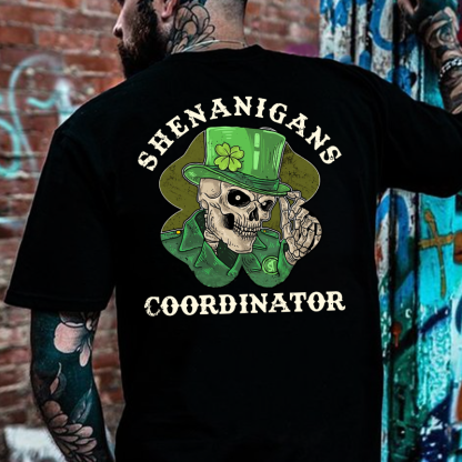 Shenanigans Coordinator St Patrick's Day Print T-shirt