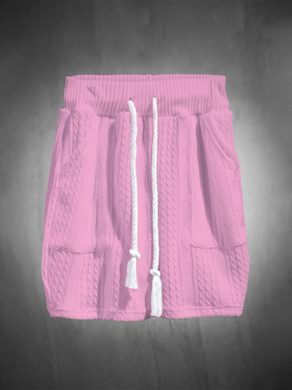 Men's V Neck Luxurious Textured Print Shorts Set 294