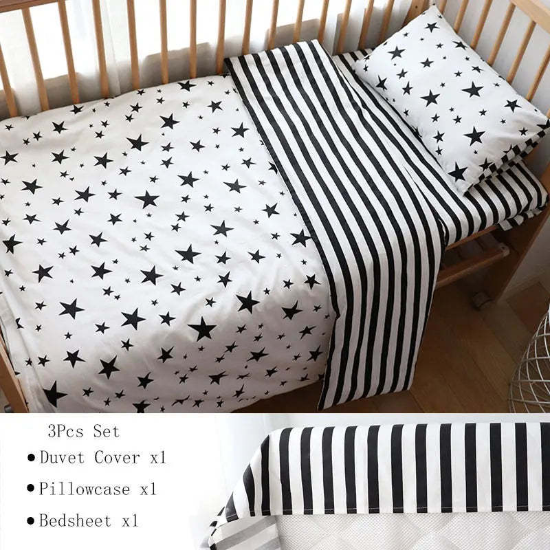 3Pcs Baby Bedding Set For Newborns