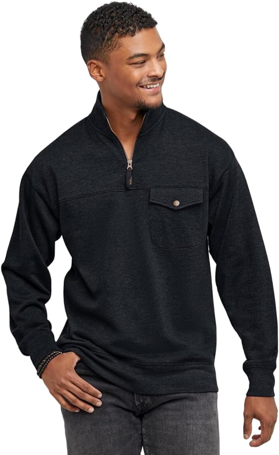 Men's Originals French Terry Hoodie, Quarter Zip Pullover, Lightweight Fleece