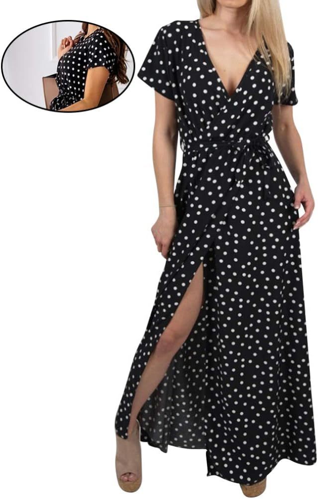 short sleeve skirt V-neck Maxi Dress v neck dress v neck dress deep v Dress party dress summer maxi dress women dresses Skirt Beach dress bohemian