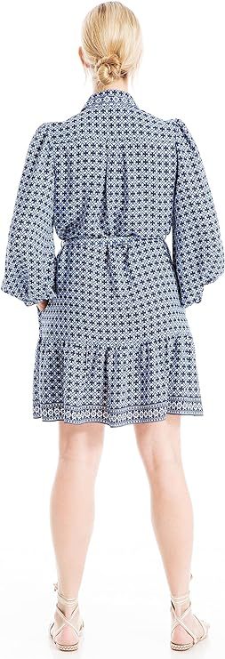 Women's Long Sleeve Collared Short Tiered Dress