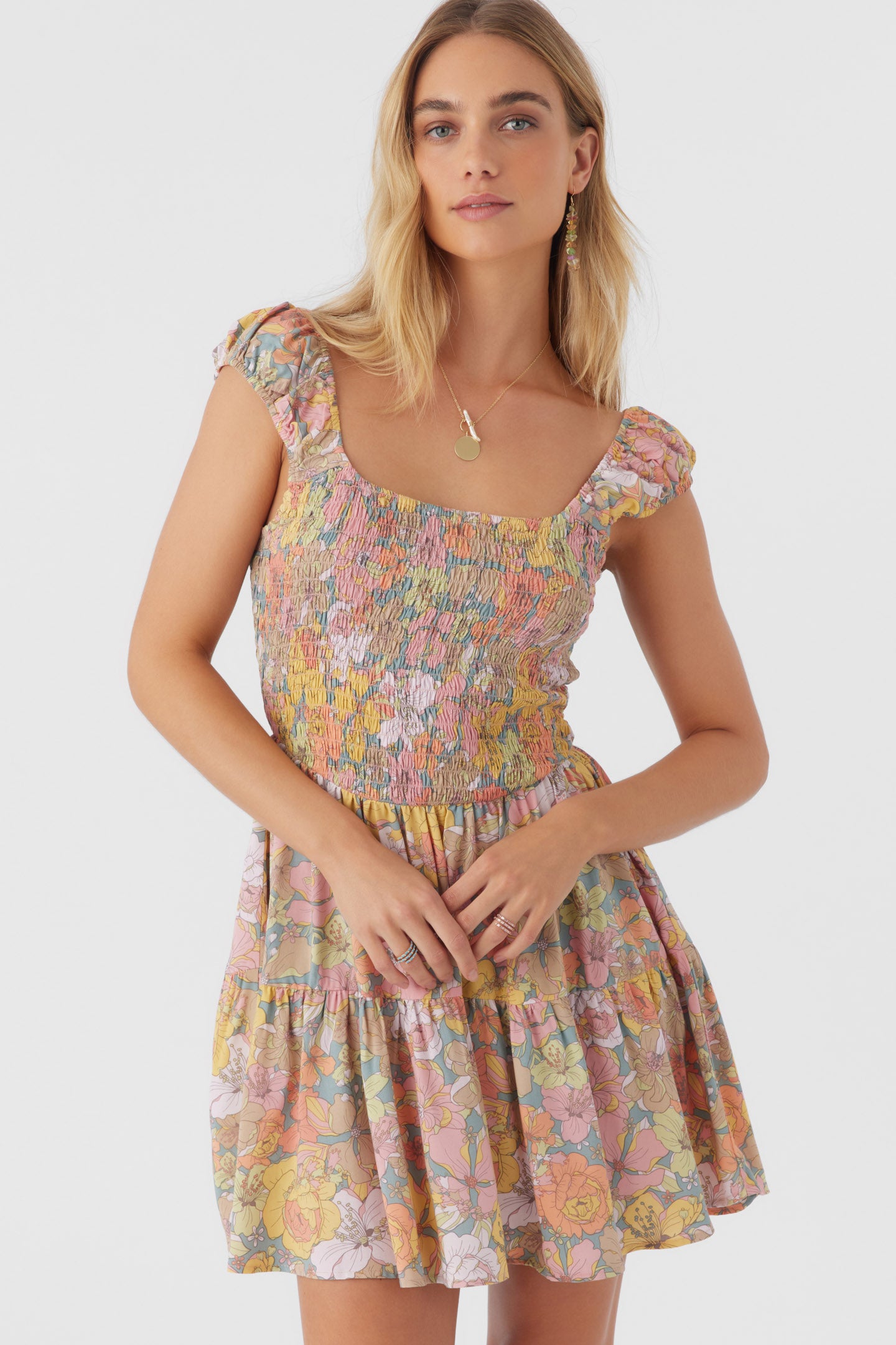 FLORAL SMOCKED DRESS