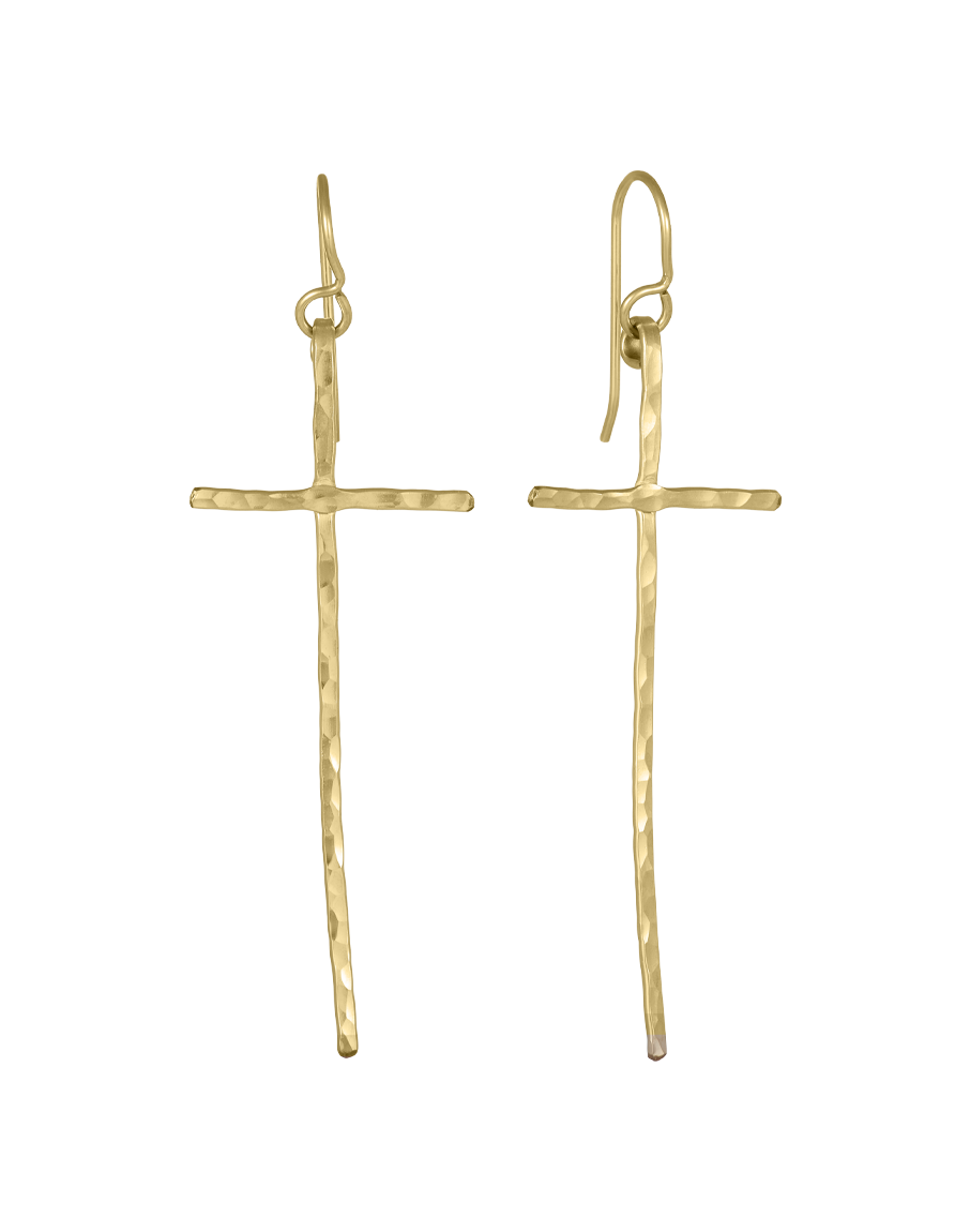 Skinny Cross Earrings